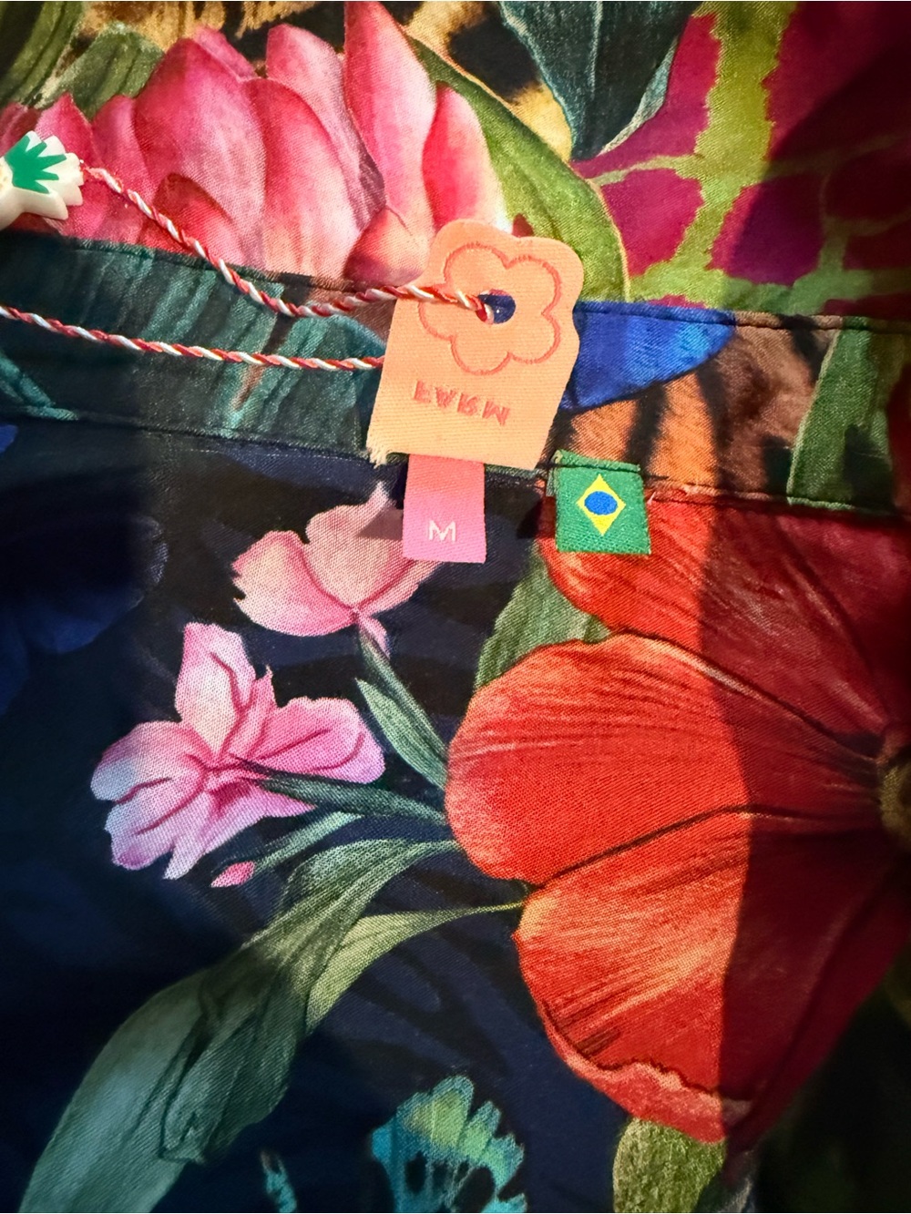 FARM Rio Multicolor Tropical Button-Front Jumpsuit - Picture 8 of 10